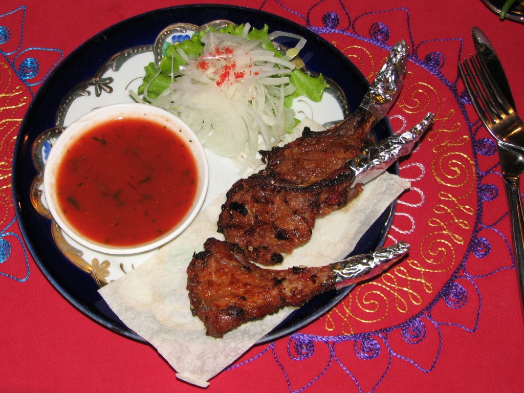 Uzbekistan food 06 Grilled lamb